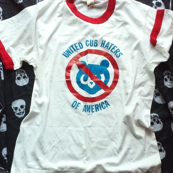 VTG CHICAGO CUBS HATERS SHIRT SCREEN STARS 90'S ** - Picture 2 of 10